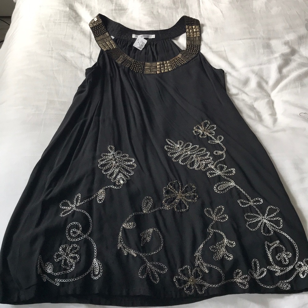 Black embroidered top